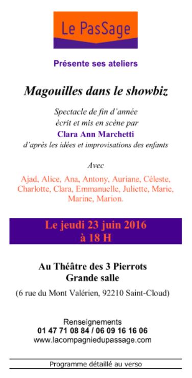 Magouilles dans le showbizz RECTO