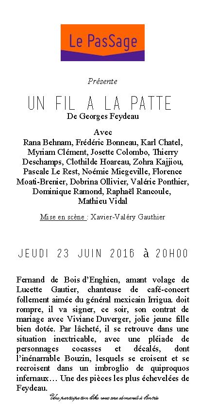 Un fil à la patte VERSO